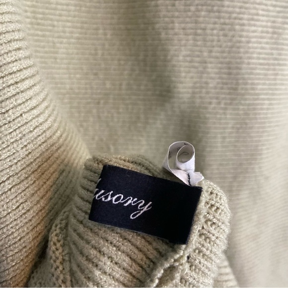 Lillusory Green Ribbed Knit Oversized Turtleneck Sweater - Picture 4 of 10